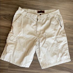 Rok light khaki cargo shorts size 34